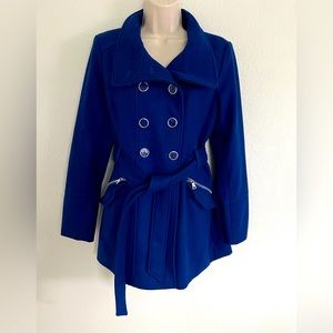 Blue Double Breasted Coat